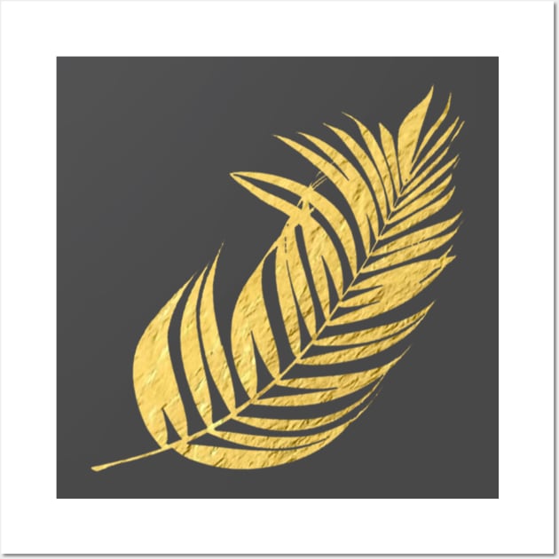 GOLDEN PALM LEAF Wall Art by GOTOCREATE